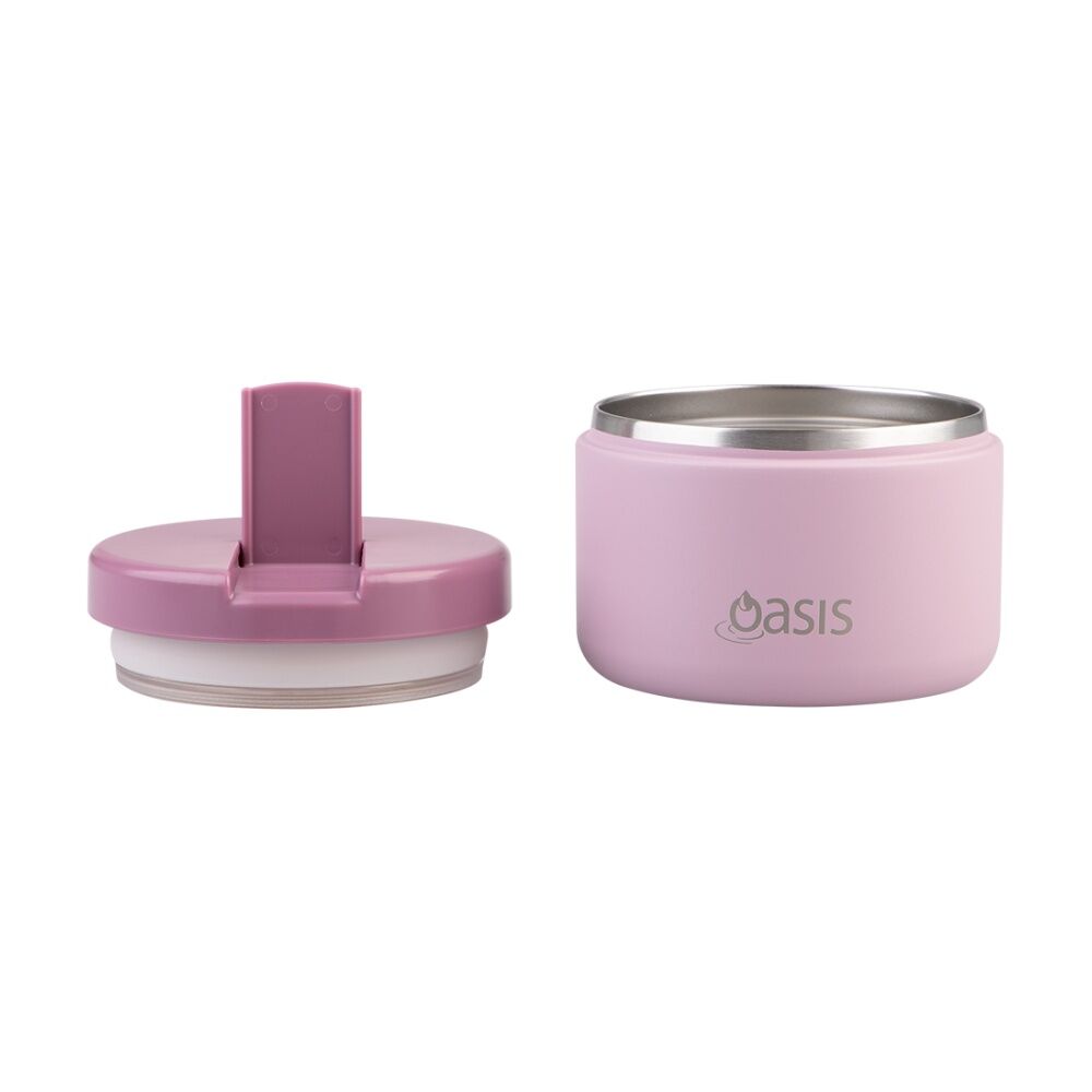 Oasis Stainless Steel Double Wall Insulated Food Flask Blush 300ml