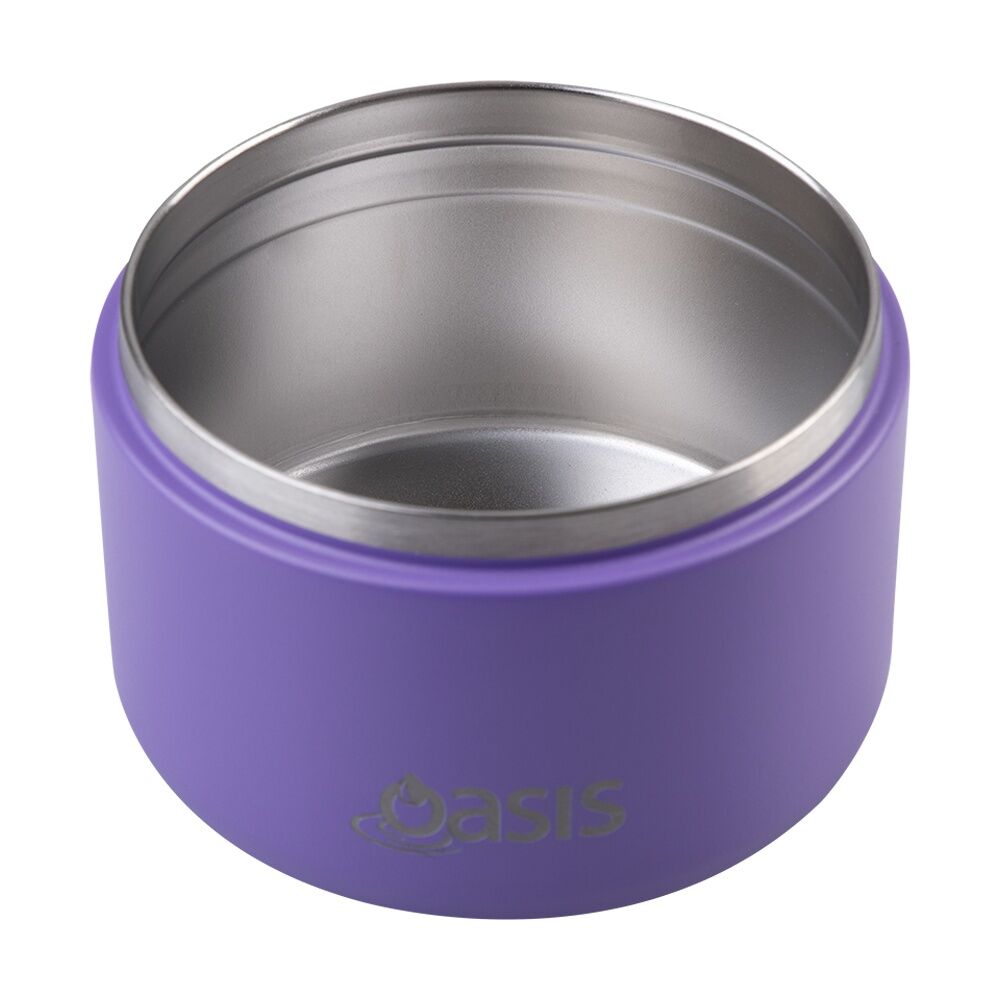 2PK Oasis Stainless Steel Double Wall Insulated Food Flask Mermaid Purple 300ml