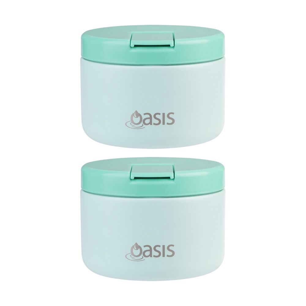 2PK Oasis Stainless Steel Double Wall Insulated Food Flask Mint 300ml