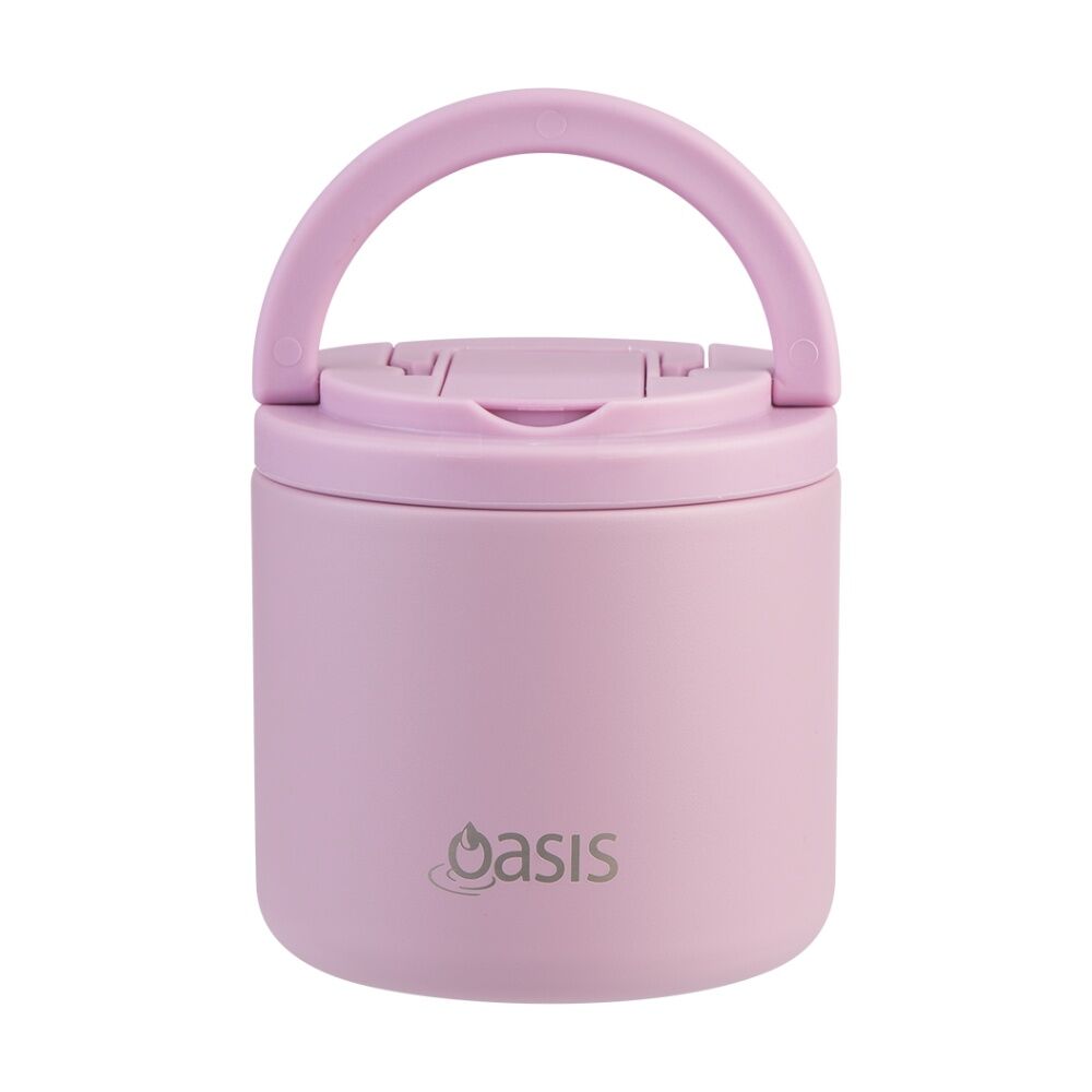 Oasis Stainless Steel Double Wall Insulated Food Flask W/ Lid Blush 500ml
