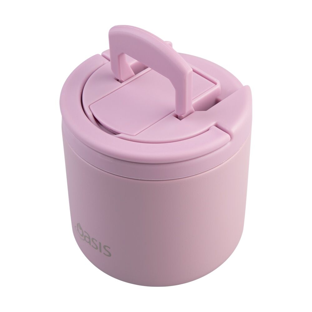 Oasis Stainless Steel Double Wall Insulated Food Flask W/ Lid Blush 500ml
