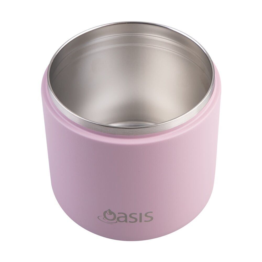 Oasis Stainless Steel Double Wall Insulated Food Flask W/ Lid Blush 500ml