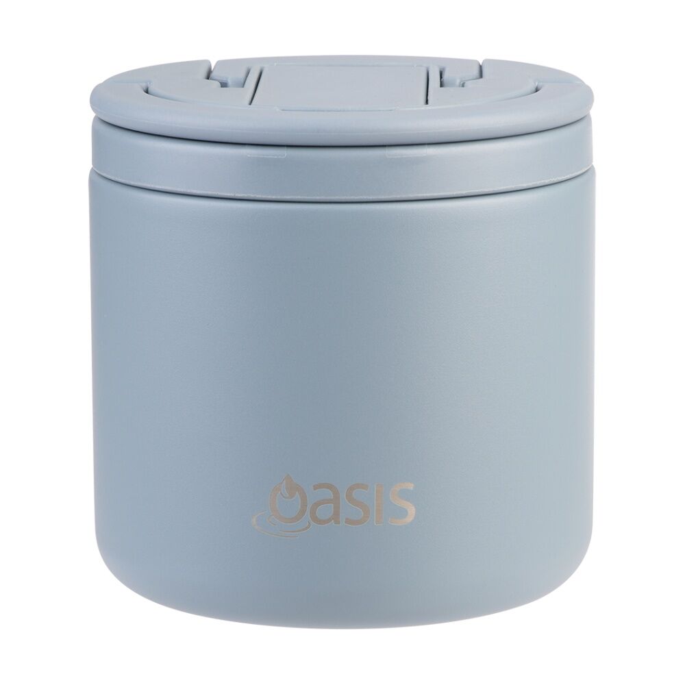 Oasis Stainless Steel Double Wall Insulated Food Flask Hazy Blue 500ml