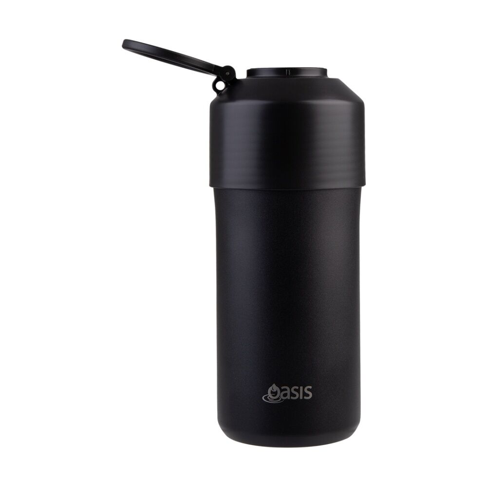 2PK Oasis Stainless Steel Double Wall Insulated Adjustable Wine Cooler Black