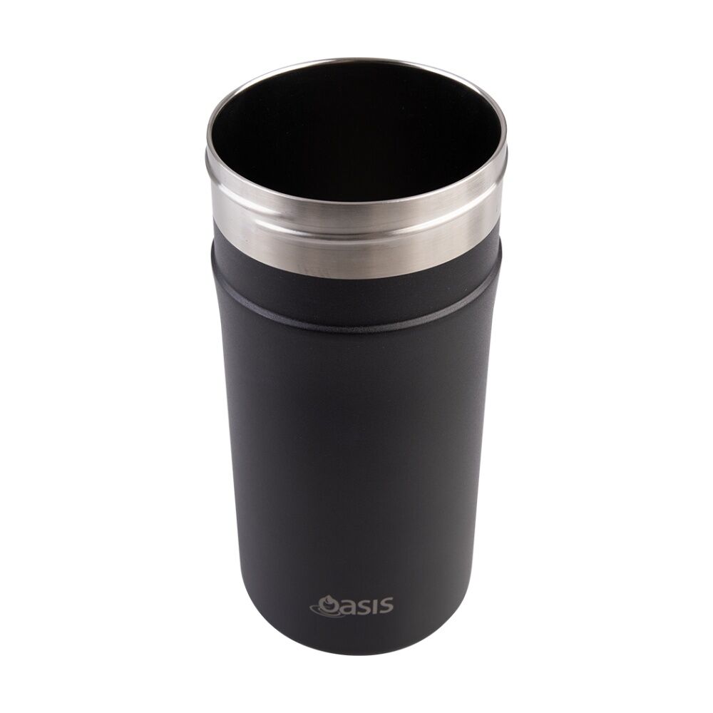 2PK Oasis Stainless Steel Double Wall Insulated Adjustable Wine Cooler Black