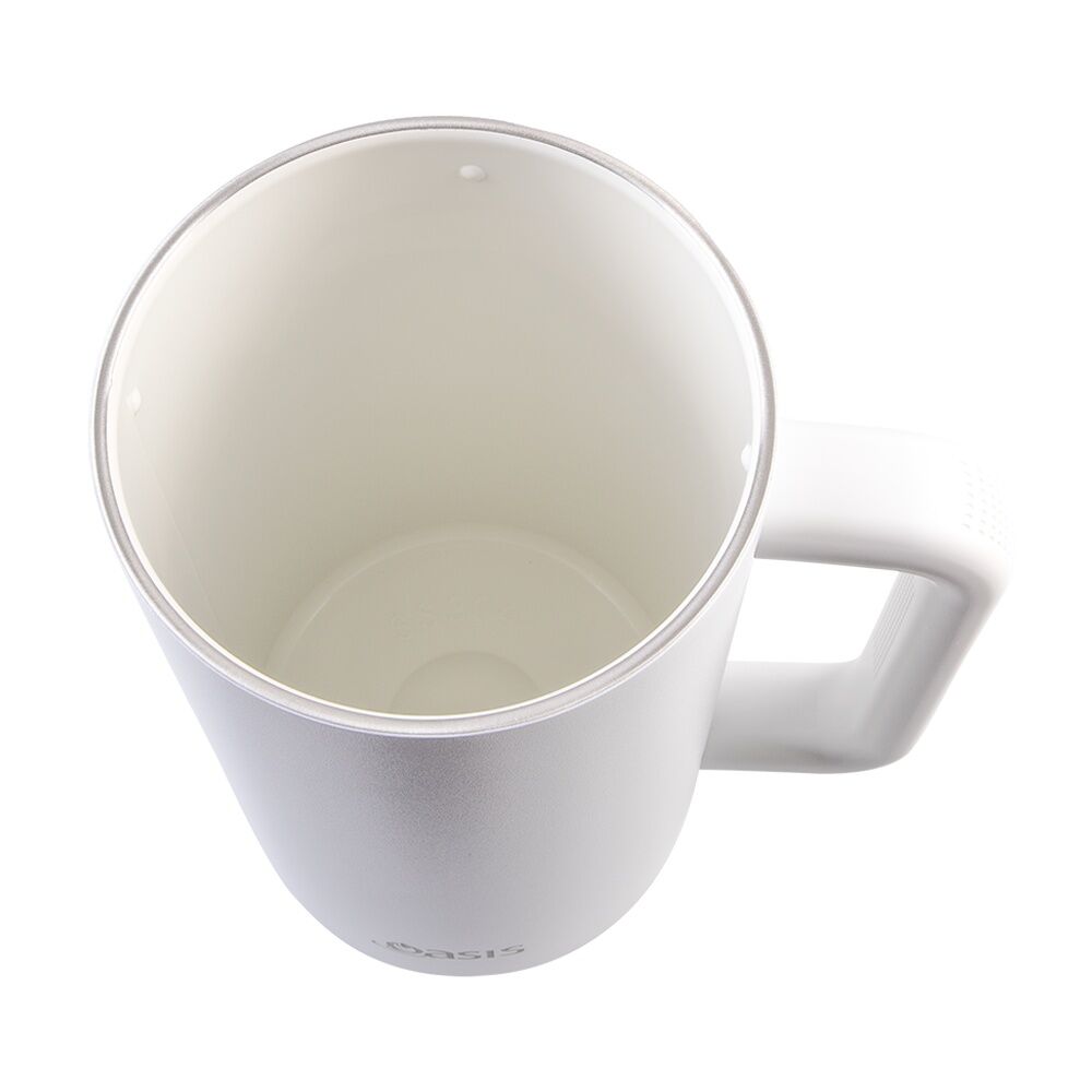 Oasis Ceramic Lined Stainless Steel Insulated Water Pitcher White 1.5L