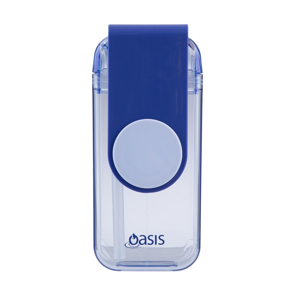 2PK Oasis Kids Tritan Impact Resistant Juice Box With Straw Blue 300ml
