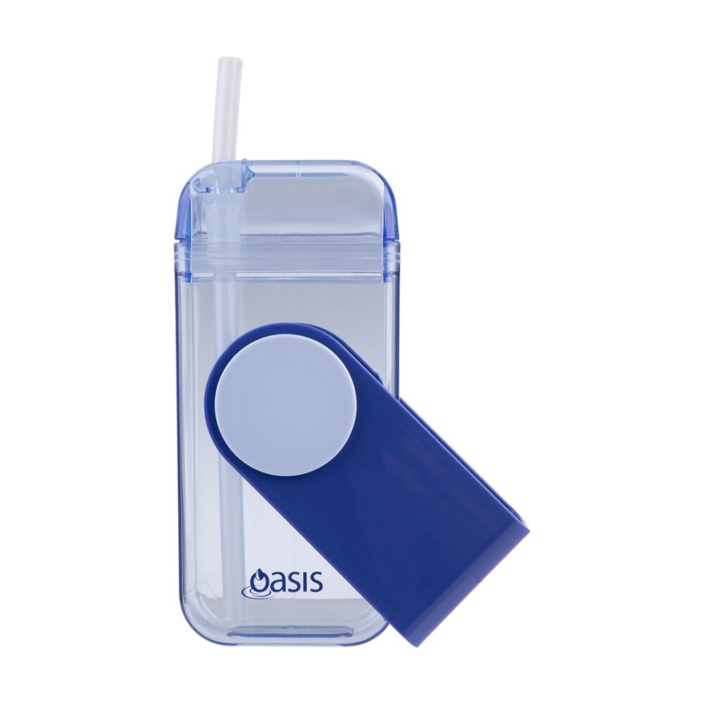2PK Oasis Kids Tritan Impact Resistant Juice Box With Straw Blue 300ml