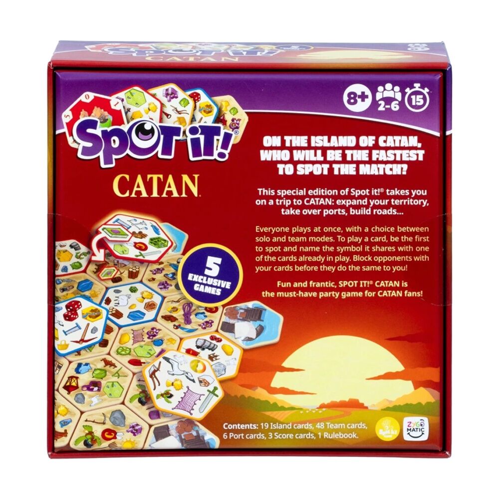 Moose Games Spot It Catan Card Game 76 Cards Special Edition 8y+
