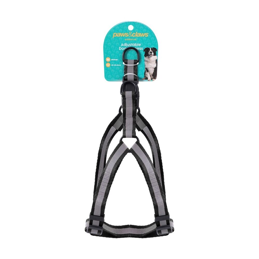 6x Paws And Claws Reflective Adjustable Pet Dog Harness Medium 40-65x2cm Assorted