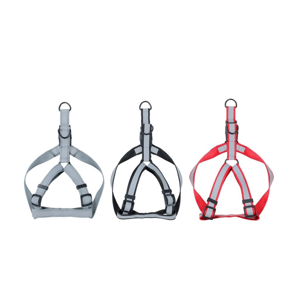 3x Paws And Claws Reflective Adjustable Pet Dog Harness Large 45-75x2.5cm Assorted