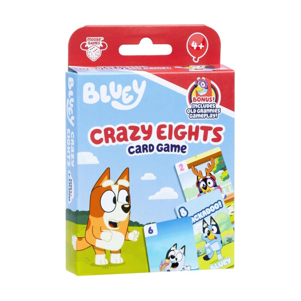 3PK Moose Games Bluey Themed Children & Family Card Game 4y+ Assorted