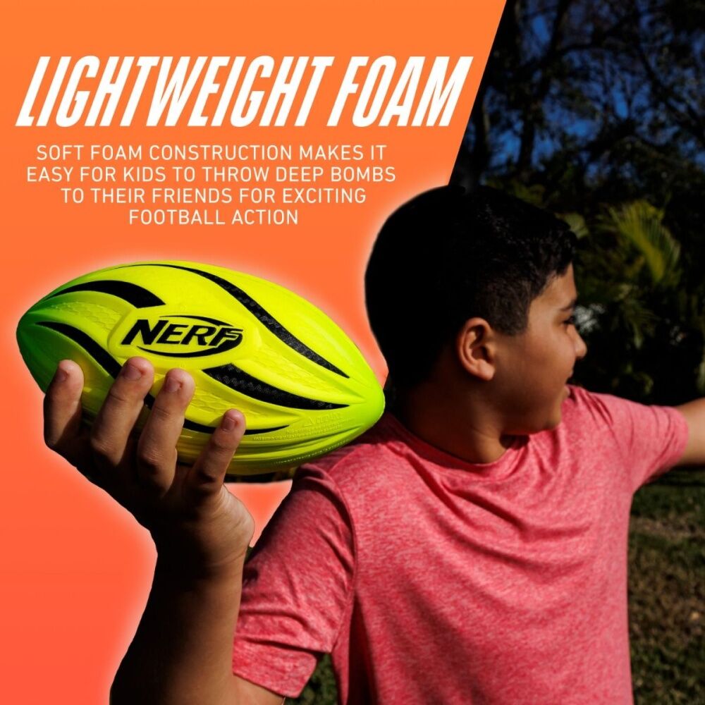 Nerf Lightstrike Football Durable Grip For Outdoor Play Yellow