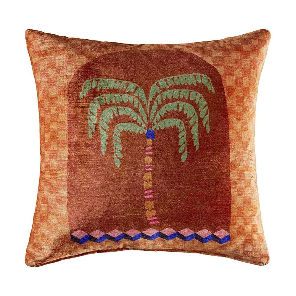 Kas Australia Casablanca Cushion Cotton Viscose Clay 50x50cm
