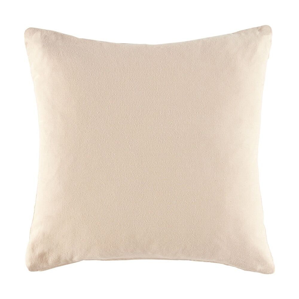 Kas Australia Corfu Cushion Cotton Embroidered Neutral 50x50cm