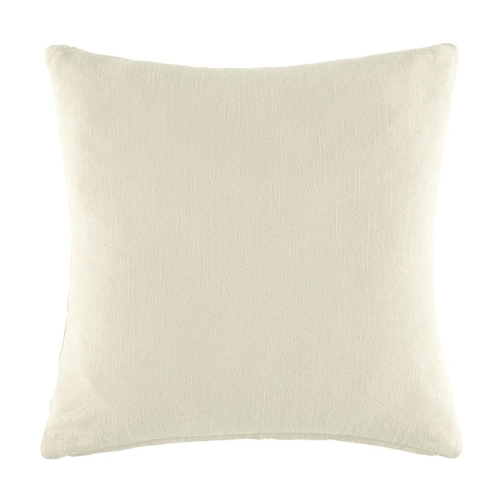 Kas Australia Alicia Cushion Embroidered Leaf Natural 50x50cm