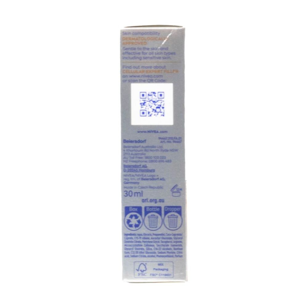Nivea Anti-Ageing Radiance Serum Cellular W/ Vitamin C & E Amino Acids 30ml