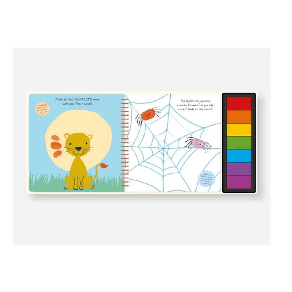 4PK Really Decent Books Fingerprint Fun Wildlife Kids Activity Book 3y+