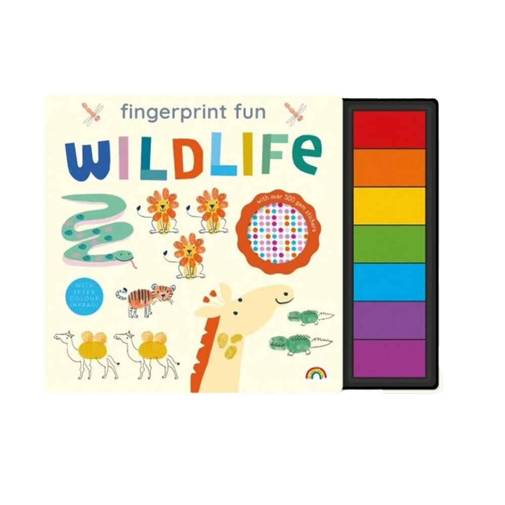 4PK Really Decent Books Fingerprint Fun Wildlife Kids Activity Book 3y+