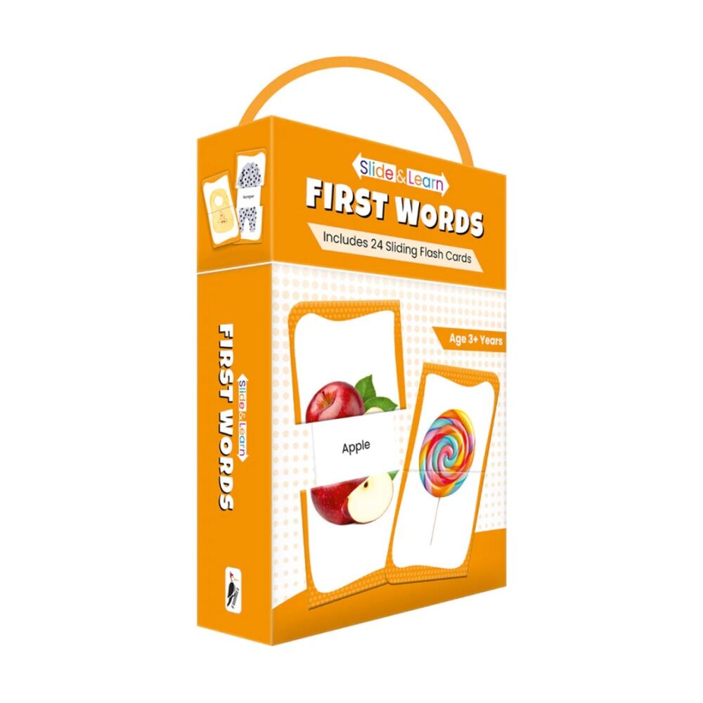 24pc Promotional Slide & Learn Flash Cards First Words Interactive Learning 3y+