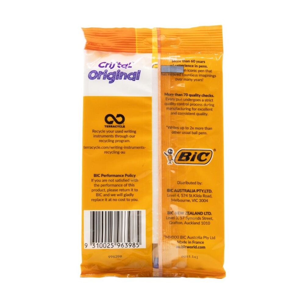 12x 12pc BIC Pens Cristal Original Ballpoint Writing Value Pack Blue