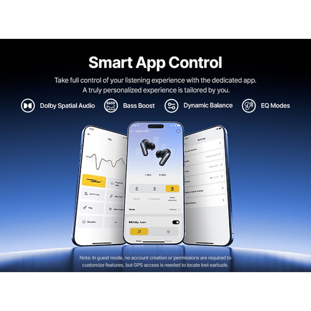 Baseus Inspire XP1 TWS Active Noise Cancelling In-Ear Earbuds Bose Sound Black
