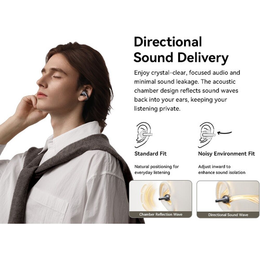 Baseus Bowie MC1 Pro Lightweight Comfortable Open-Ear Earbuds Black