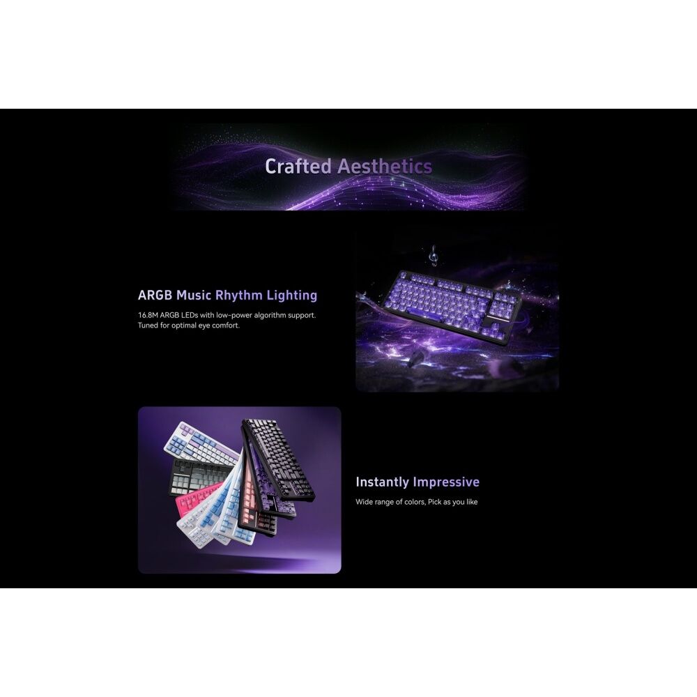 ATK A87 PRO Tri-Mode Wireless Mechanical Gaming Keyboard Starry Night Switch