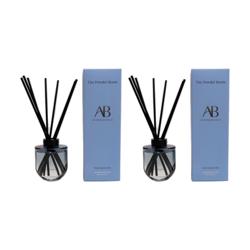 2PK Aromabotanical Powder Room 200ml Scented Home Fragrance Diffuser Fresh Scent
