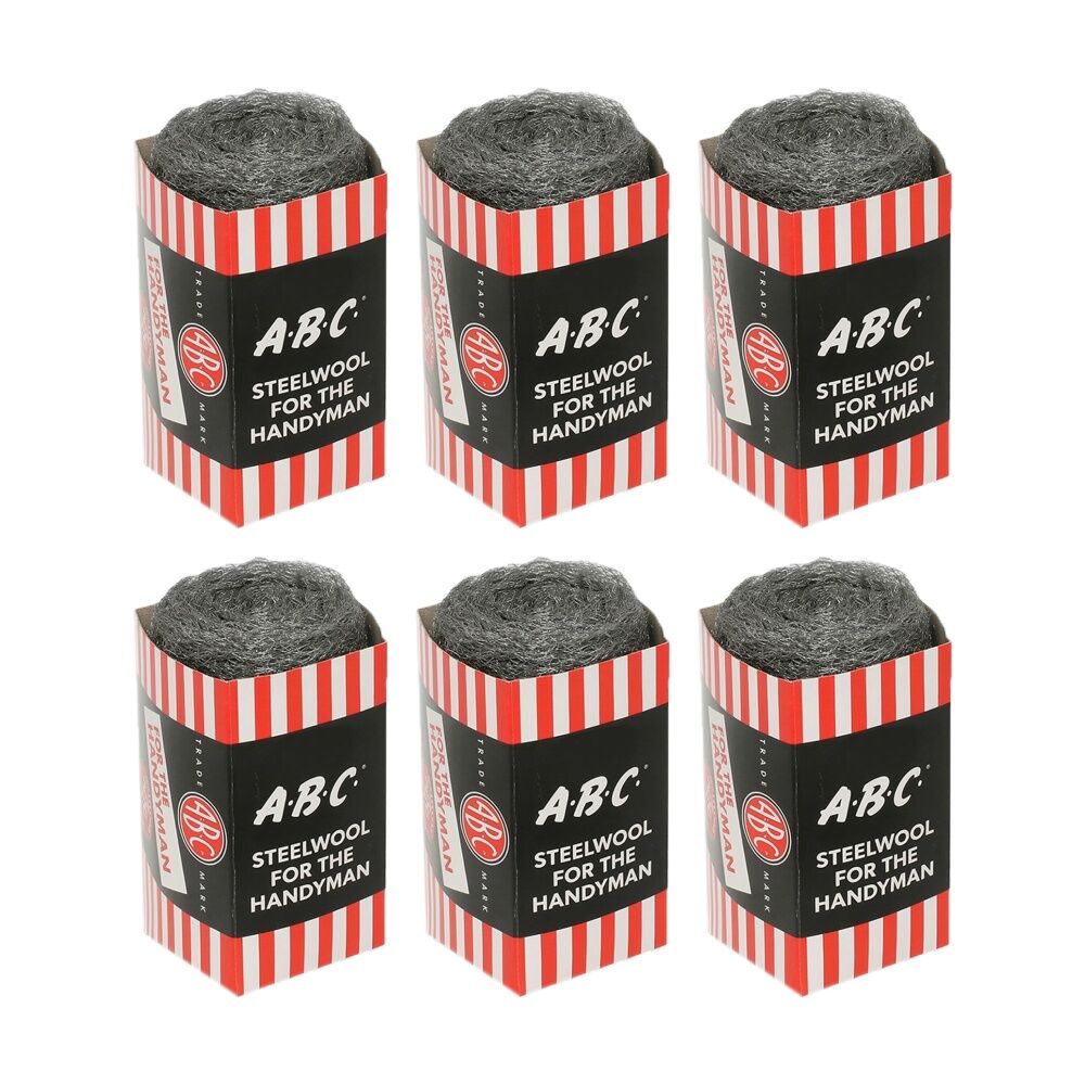 6PK ABC Handyman Home Professional Cleaning Steel Wool Refill Grade 0000