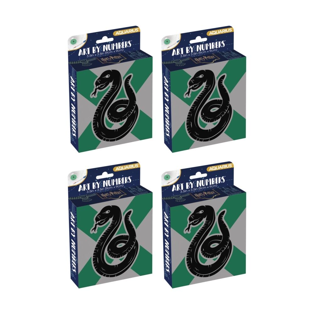 4x Aquarius Harry Potter Slytherin Art By Numbers Kids Craft Painting Kit 9x9cm