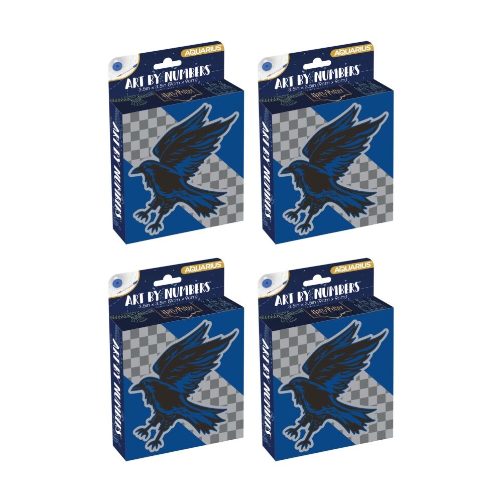 4x Aquarius Harry Potter Ravenclaw Art By Numbers Kids Craft Painting Kit 9x9cm