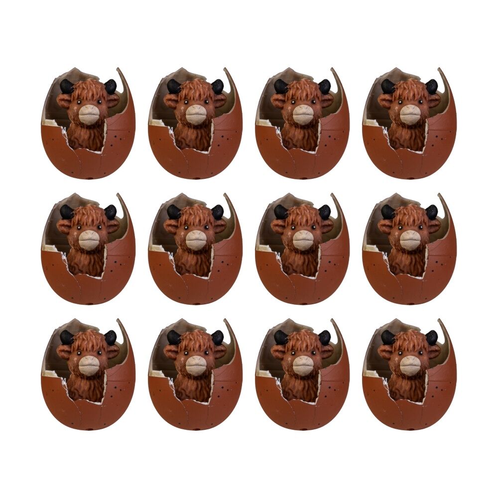 12PK MDI Growing Highland Cow Egg Magic Water Grow & Hatch Kids Toy Brown