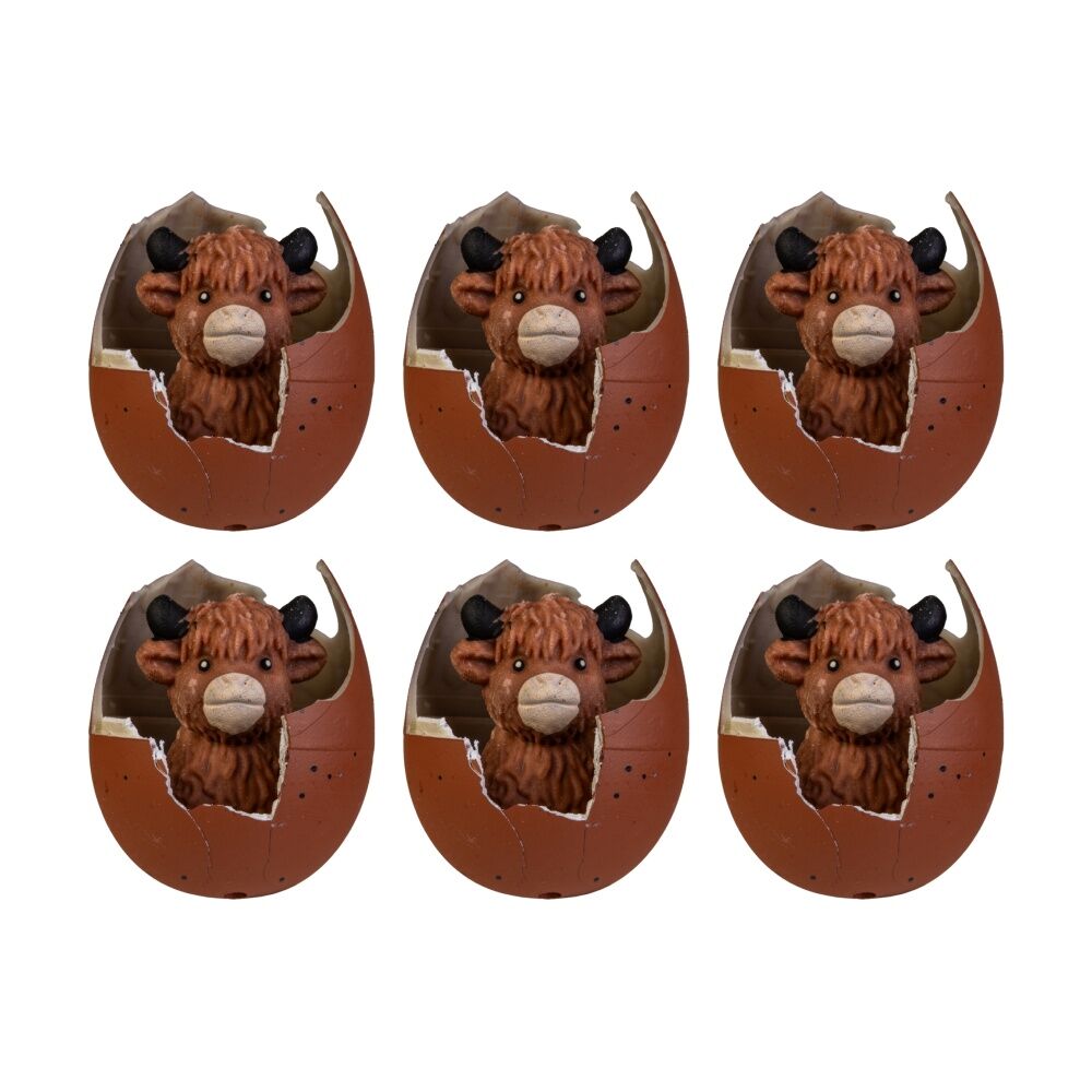 6PK MDI Growing Highland Cow Egg Magic Water Grow & Hatch Kids Toy Brown