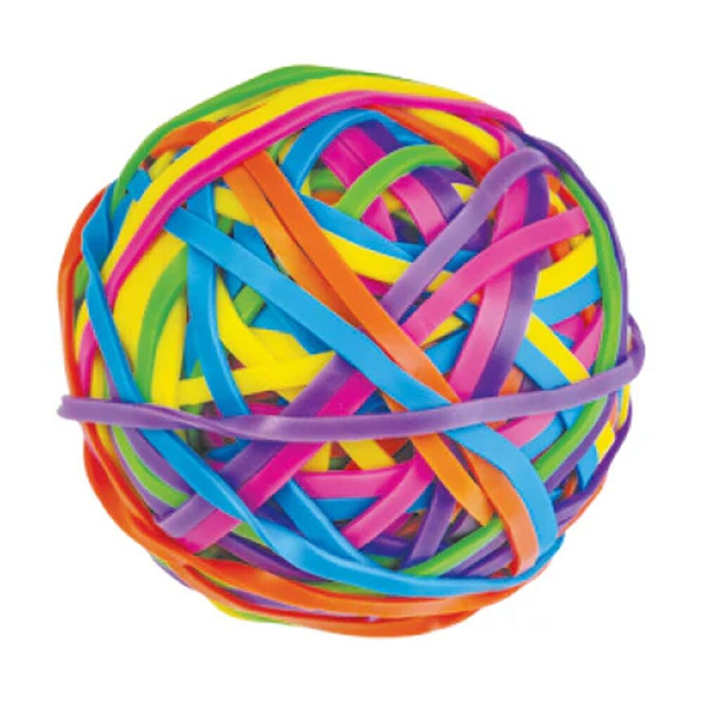 4PK MDI Rubber Band Ball Stress Relief Sensory Fidget Toy Assorted