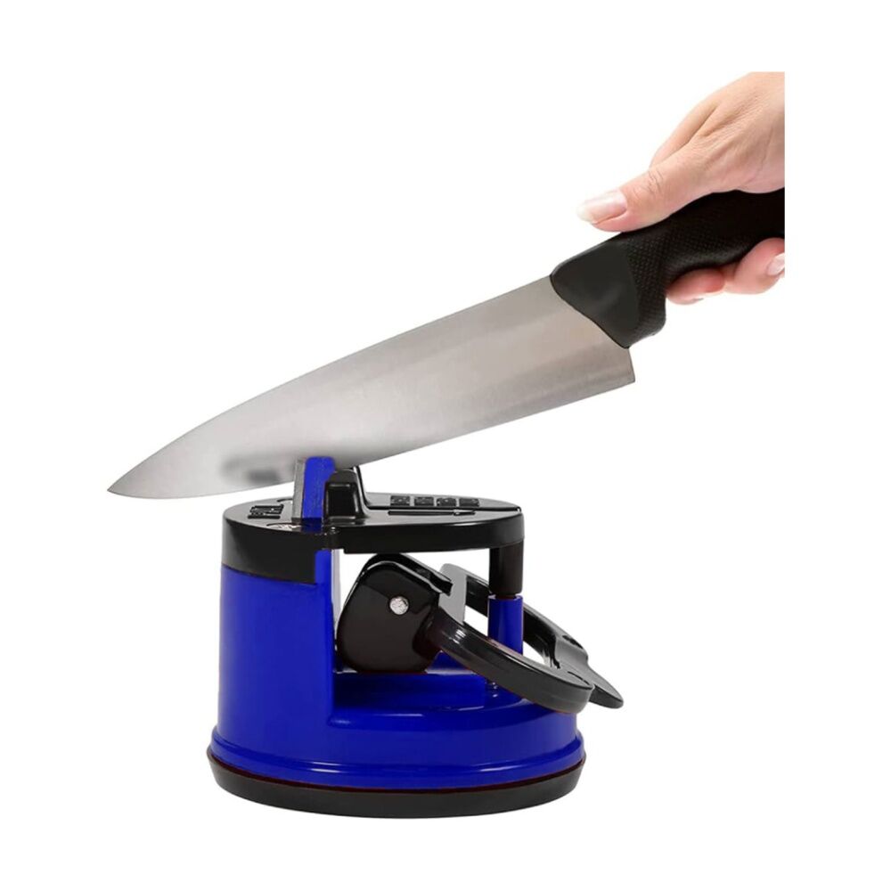 Sea Pro Durable Kitchen Knife Sharpener W/ Suction Cup V Shape Blade
