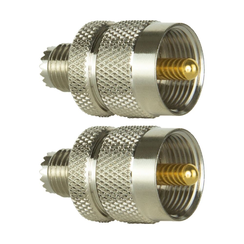 2PK Gme Mini UHF Male To PL259 Female CB Radio Antenna Cable Adaptor