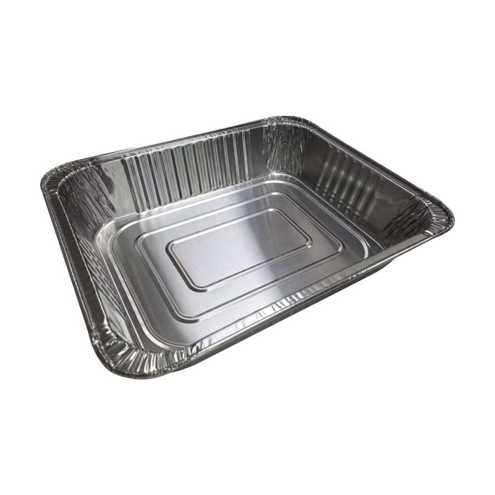 12x 3pc Partyware Single Use Foil Tray Set Rectangular 360x290x78mm