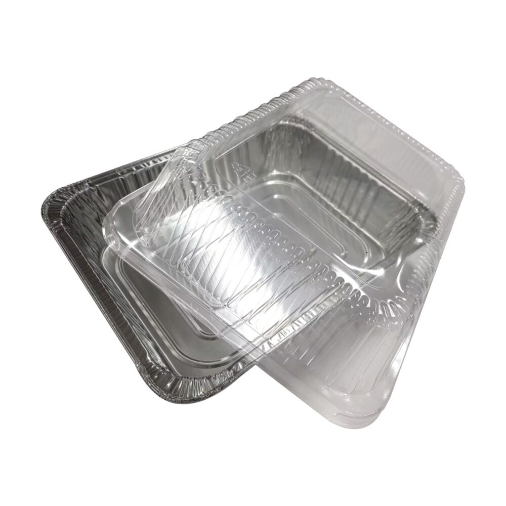 24x 3pc Partyware Single Use Foil Tray Set Rectangular 360x290x78mm