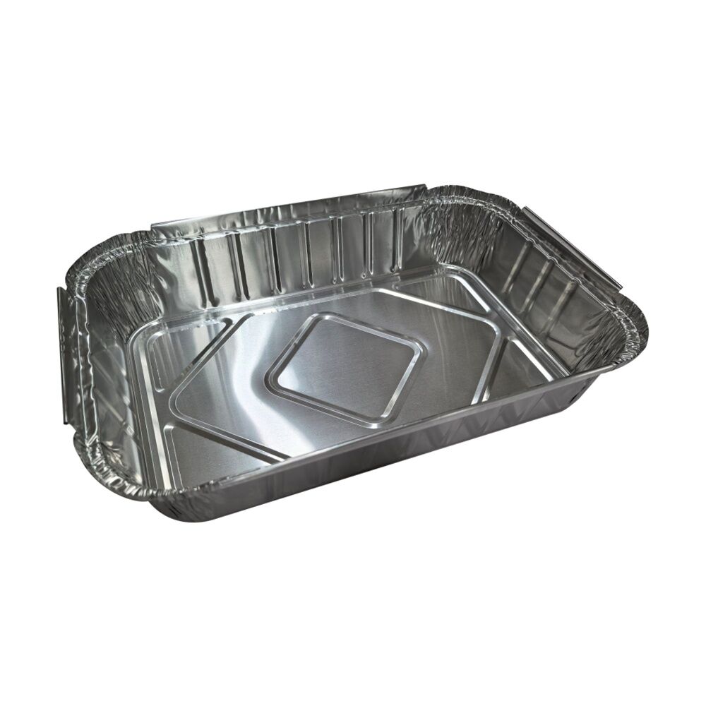 12x 4pc Partyware Single Use Foil Tray Set Rectangular 310x205x60mm