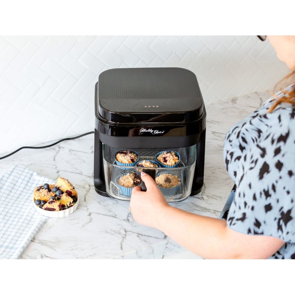 Healthy Choice 6L Digital Air Fryer/Electric Oven Airfryer w/Glass Basket 1200W