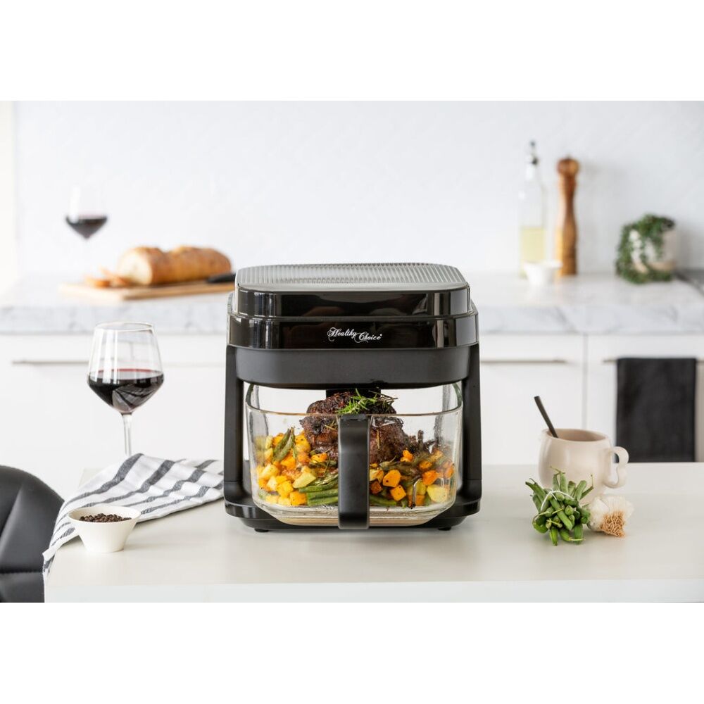 Healthy Choice 6L Digital Air Fryer/Electric Oven Airfryer w/Glass Basket 1200W