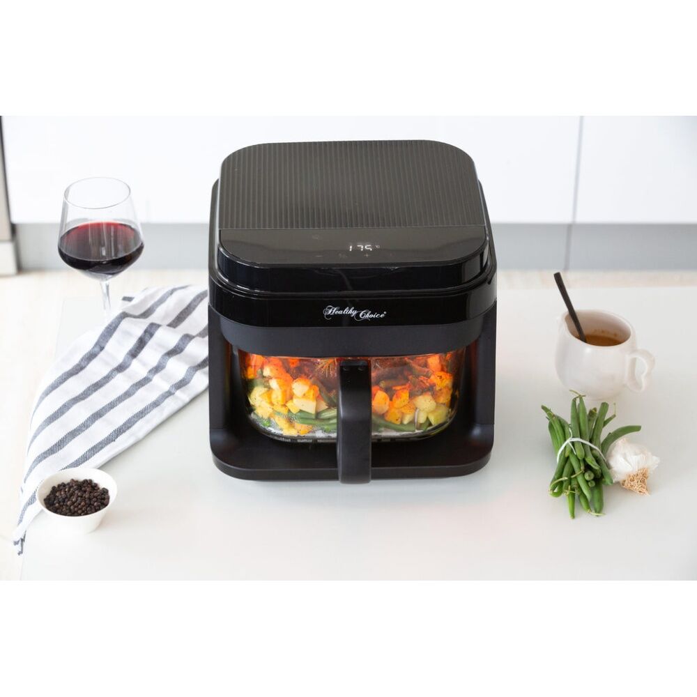 Healthy Choice 6L Digital Air Fryer/Electric Oven Airfryer w/Glass Basket 1200W