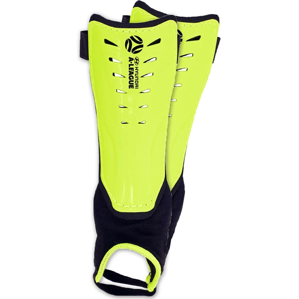 4x Hyundai A-League Sports/Soccer Shin Guard/Pads Size w/Ankle - Assorted