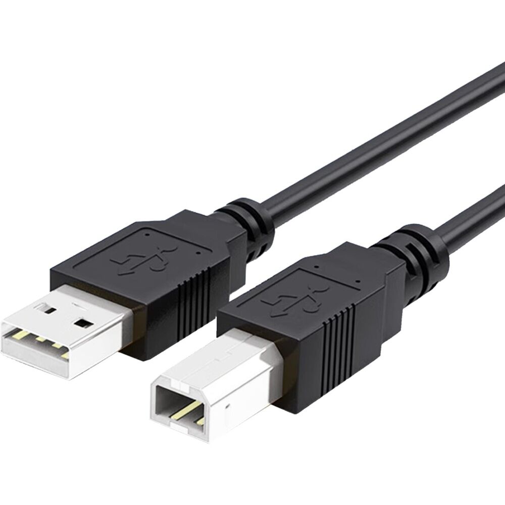 10PK Cruxtec USB Type-A to Type-B Cable 2.0 High-Speed Data Transfer 2m Black