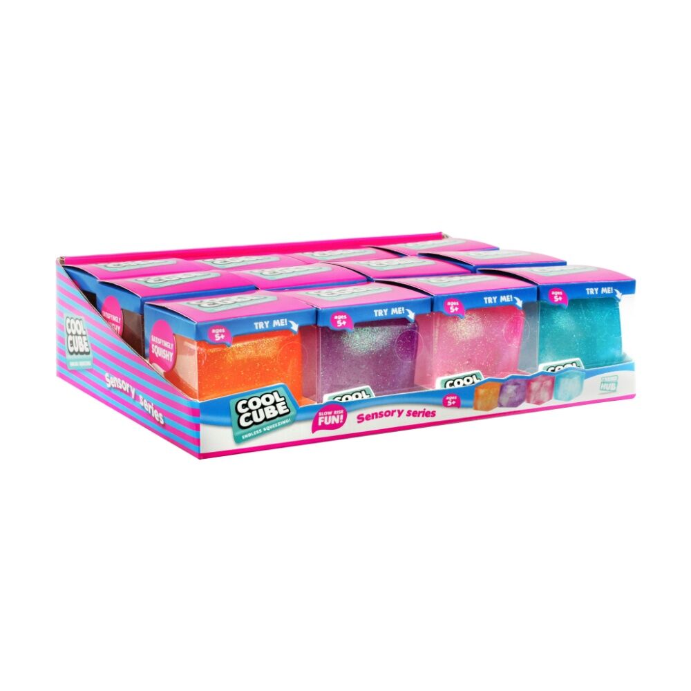 3PK Trend Hub Kids 3y+ Cool Cube Ultra-Squishy Sensory Fidget Toy Assorted
