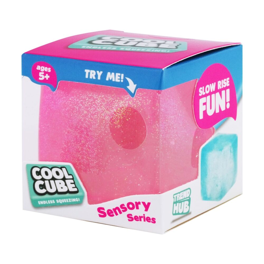 3PK Trend Hub Kids 3y+ Cool Cube Ultra-Squishy Sensory Fidget Toy Assorted
