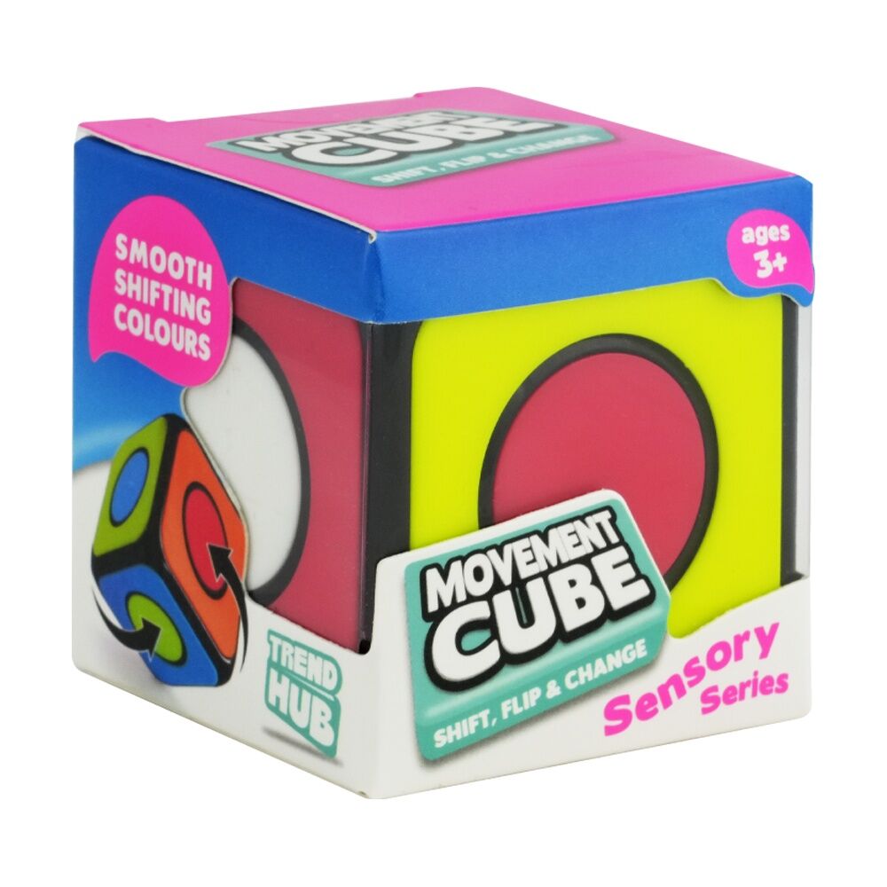 Trend Hub Kids 3y+ Movement Cube 2-in-1 Fidget Sensory Spinner Toy