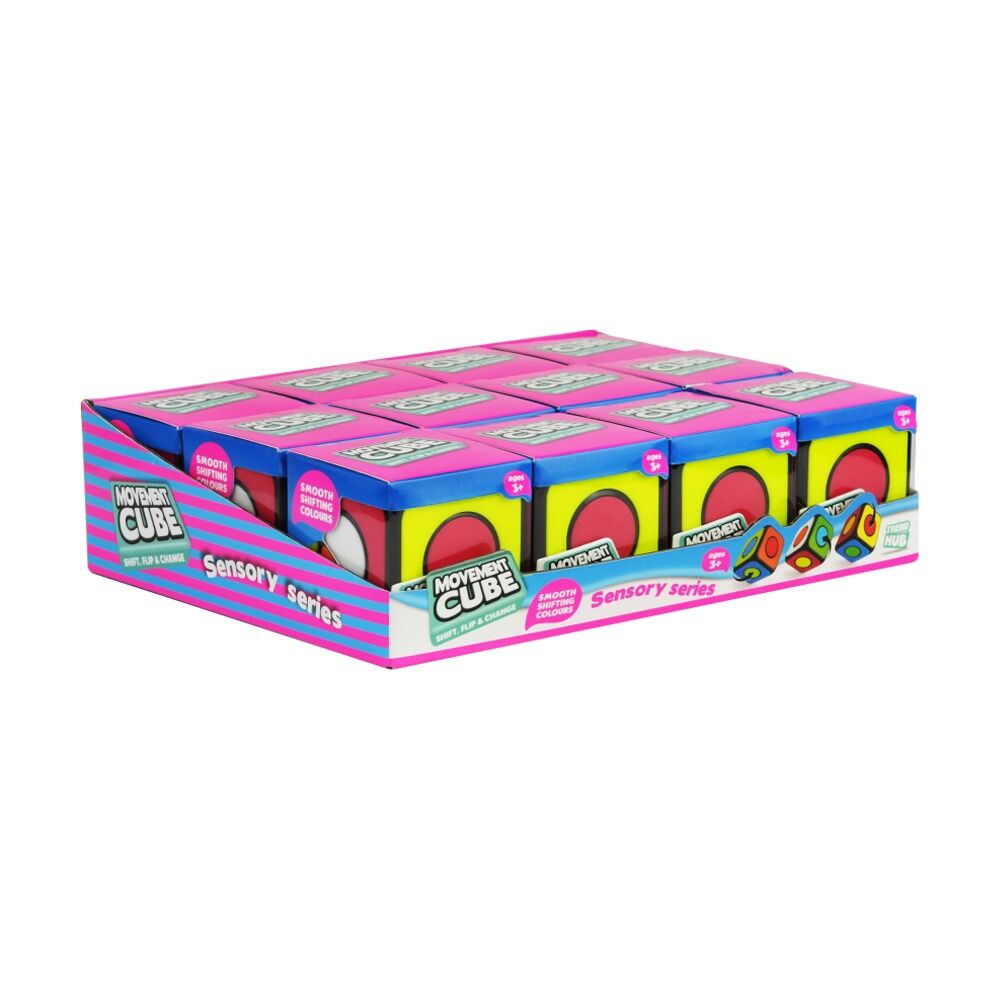 Trend Hub Kids 3y+ Movement Cube 2-in-1 Fidget Sensory Spinner Toy
