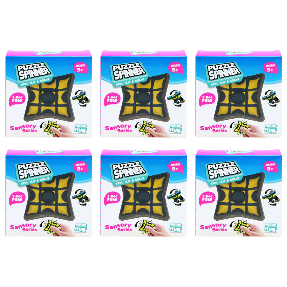 6PK Trend Hub Kids 3y+ Puzzle Fidget Spinner Sensory Toy Activity